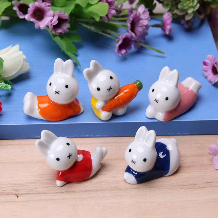 Bonsai Garden In Japan - Little Rabbit Ceramic Crafts Attract Wealth