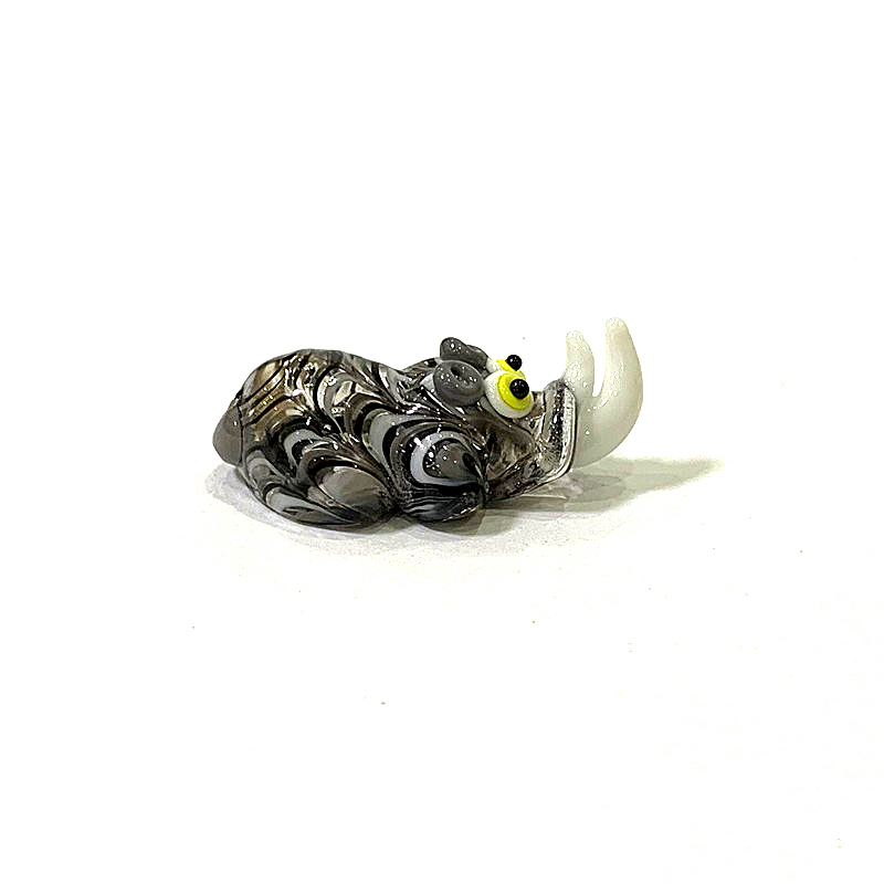 Miniature Glass Rhino Figurine - огляд і ціна Bonsai Garden In Japan