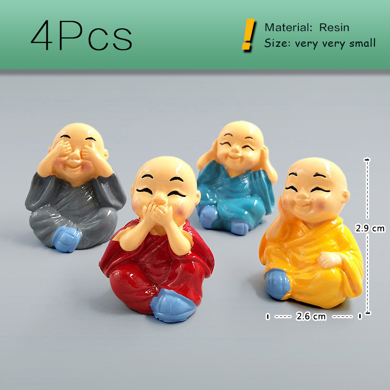 4pcs Chinese Kongfu Monk Minia - огляд і ціна Bonsai Garden In Japan