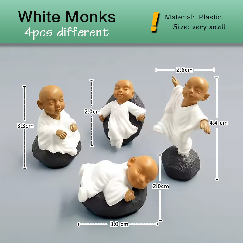 4pcs Chinese Kongfu Monk Minia - огляд і ціна Bonsai Garden In Japan