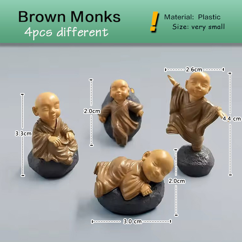 4pcs Chinese Kongfu Monk Minia - огляд і ціна Bonsai Garden In Japan