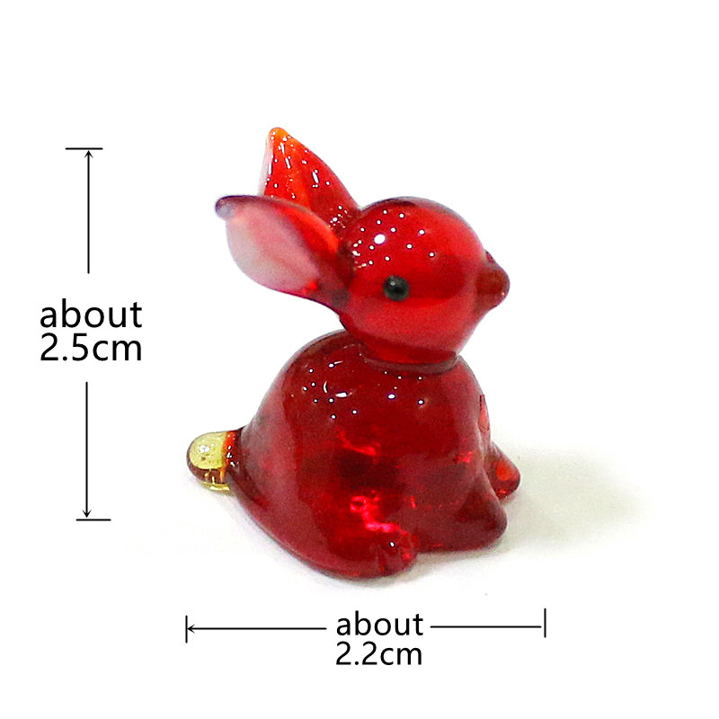 2pcs Mini Glass Bunny Figurine - огляд і ціна Bonsai Garden In Japan
