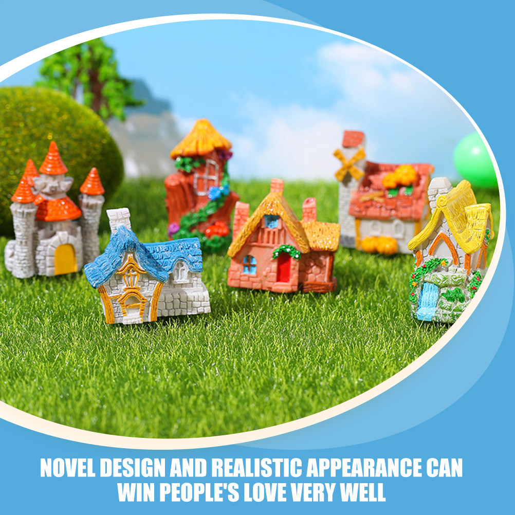 6Pcs Resin Mini House Decor fo - огляд і ціна Bonsai Garden House