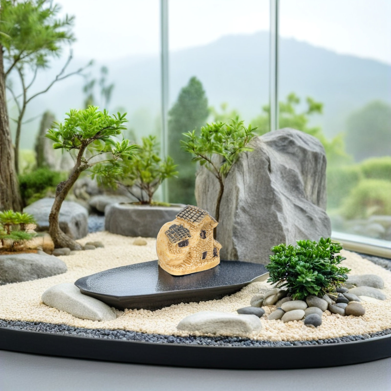 4Pcs Miniature Resin Fairy Gar - огляд і ціна Bonsai Garden House