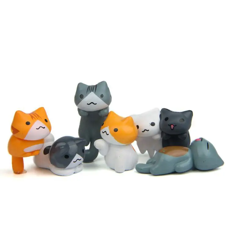 6Pcs/Set Cartoon Lucky pvc Cat - огляд і ціна Bonsai Garden In Japan
